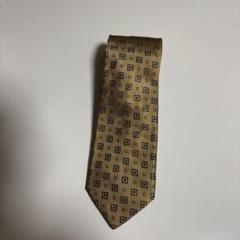 KENT & CURWEN ゴールド 幾何学模様 ネクタイ
