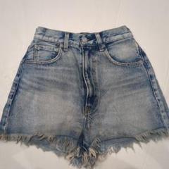 【新品未使用】MOUSSY ハイウエスト フリンジデニムショートパンツ moussy - moussy フリンジ デニム ショートパンツの通販 by AMR