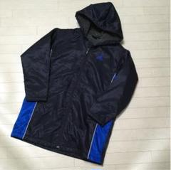 116★ adidas アディダス ベンチコート 裏ボア ダークネイビー キッズ