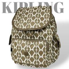 美品◎キプリング　KIPLING リュック　バックパック　ナイロン　茶色　白 2025年最新】キプリング リュック 白の人気アイテム - メルカリ