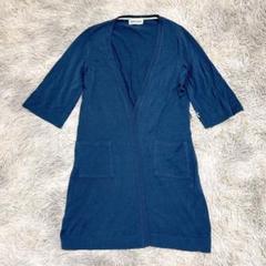 GEORGES RECH レディース カーディガン ロング丈 M ネイビー 紺色