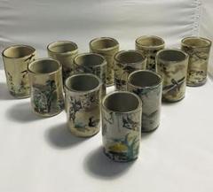 乾山写定家詠十二ヶ月歌絵銘々湯呑み　幸泉窯　平泉謹製 乾山写定家詠十二ヶ月歌絵銘々湯呑み 幸泉窯 平泉謹製 - メルカリ