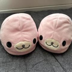 まめゴマ　さくらゴマ　ぬいぐるみ　スリッパ　平成　レトロ　サンエックス　ピンク まめゴマ さくらゴマ ぬいぐるみ スリッパ 平成 レトロ