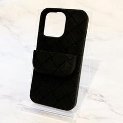 Bottega Veneta White Intreccio iPhone 13 Pro Case On Strap