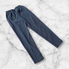 サンオーシャン　テーパードパンツ　ウエストゴム　M ネイビー