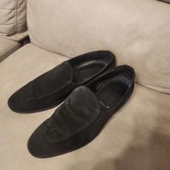 ZARA 黒 スエード ローファー