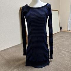 楽天市場】ニットワンピース フロントジップ ニットワンピ 長袖