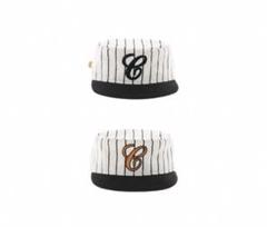 6crayon cap 円堂守 ピルボックス ストリートシック ストライプ