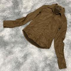 ★DKNY★ダナキャラン スウェード シャツ【M】長袖 トップス 茶色