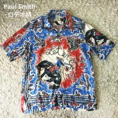 好きに Smith ロデオ柄】Paul ポールスミス アロハ L 総柄 半袖シャツ トップス