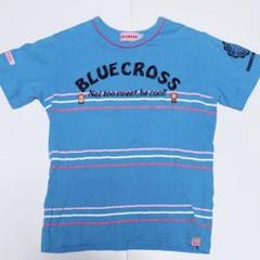 ブルークロス　Tシャツ　Sサイズ　当時物　希少柄　ブルー