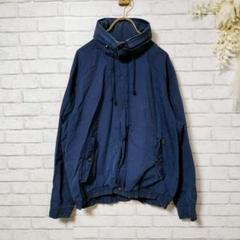 【古着】club adidas ブルゾン ジャケと フルジップ ネイビー M