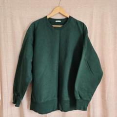 【GU】ダークグリーン XL クルーネック スウェットのサムネイル