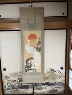掛軸　[伊藤若冲]  白い孔雀　心遠館、落款あり。 掛軸 [伊藤若冲] 白い孔雀 心遠館、落款あり。 - メルカリ