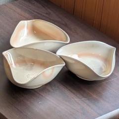 陶峰 三角鉢 3個セット 和食器 モダンデザイン　　京都