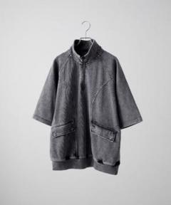 CLEL ヘビーウェイトヴィンテージデザイン半袖ハーフジップTシャツ L
