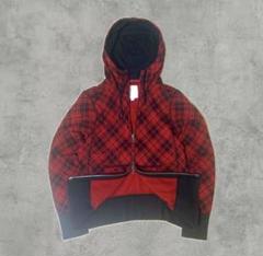 ユニクロ ダブルジップパーカー M チェック cityboy 短丈 フェード ユニクロ ダブルジップパーカー M チェック cityboy 短丈