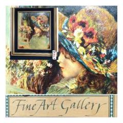 AA30 ルノアール花の帽子の少女F10工芸品ファインアート世界名画インテリア AA30 ルノアール花の帽子の少女F10工芸品ファインアート世界名画