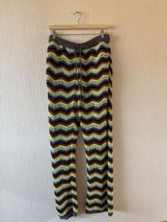 coohem MADRAS TWEEDY KNIT PANTS