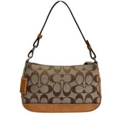 COACH コーチ アクセサリー ポーチ ハンドバッグ シグネチャー ベージュ