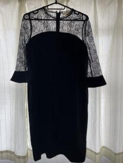 美品フリッカFLICKA総レースワンピース☆黒ドレス★A180803 美品フリッカFLICKA総レースワンピース☆黒ドレス☆A180803