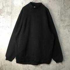 Y3179古着　トレーナー　スウェット　黒　無地　90s Y2K