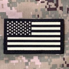 米軍 アメリカ軍 特殊部隊 海兵隊 陸軍 夜間発光 星条旗 ミリタリーワッペン