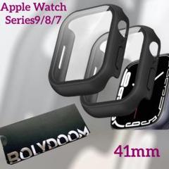 Apple Watch カバー 41mm 耐衝撃 2個セット ブラック