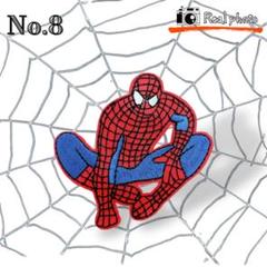 スパイダーマン　アイロンワッペン　刺繍　蜘蛛　アイロンパッチ