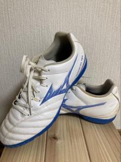 【新品未使用】Mizunoモナルシーダ2Wide サッカー スパイク25.5cm MIZUNO ミズノ モナルシーダ2 WIDE（ホワイト×ネイビー