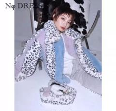即購可　Nodress 豹柄　ファーコート　ブルー　完売品　レア 即購可Nodress ファーコート豹柄パープル／ブルー完売品