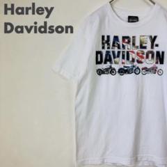 2800 ハーレーダビッドソン　両面　ロゴ　半袖　Tシャツ　ゆるだぼ　白