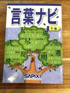 【書き込みほぼ無し】 言葉ナビ　下巻　サピックス　範囲表付き　赤シート付き Amazon.co.jp: 書き込み無し 言葉ナビ 下巻 サピックス 範囲表