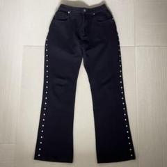 afb スタッズ フレアパンツ ブーツカット ブラック