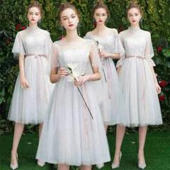 O4527 パーティードレス ミモレ丈 ドレス 4タイプ 結婚式5