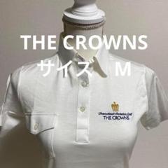 THE CROWNS ポロシャツ ホワイト 半袖 トップス　ゴルフ ポロシャツ
