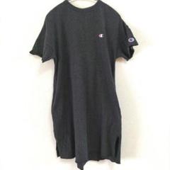 130cmChampion ダークグレー 女の子半袖ワンピース　子供Ｔシャツ
