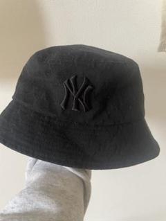 正規品⭐︎新品未使用⭐︎MLB KOREA ベーシックバケットハットブラック NYY MLB Korea 帽子 ハット エムエルビーコリア メジャーリーグ
