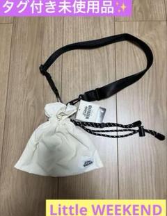 littleweekend 巾着ショルダーバック ホワイト