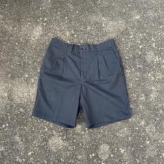vintage 2タックパンツ　ショートパンツ　チャコールグレー　UTY