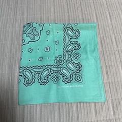 MADE IN JAPAN/ALL COTTON グリーン　バンダナ