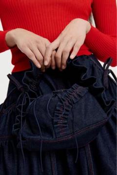 〓CECILIE BAHNSEN〓フローラル刺繍シルク混タフタ リボン ビスチェ