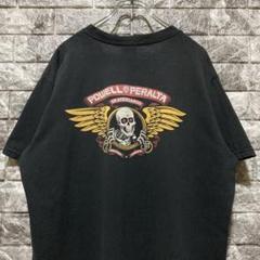 希少 POWELL Tシャツ L パウエルペラルタ スカル のぞき 覗き