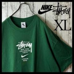 激レア】ナイキ ステューシー コラボ Tシャツ XL センターロゴ