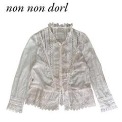 non non dorl ノンノンドール ブラウス 花モチーフ レース 透け感