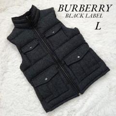 ✨極美品✨BURBERRY BLACK LABEL ダウンベスト ホースロゴ Bibian 比比昂- 美品!!! バーバリーブラックレーベル『極暖