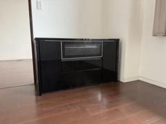 黒いテレビボード 引き出し付き　サイドボード