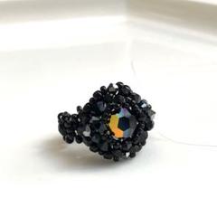 no.648 ビーズの指輪 ビーズリング　ハンドメイド