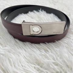 【未使用品】BALLY レザー ベルト ガンチーニ シルバー金具 ブラック Salvatore Ferragamo - 極美品✨ フェラガモ ベルト シルバー