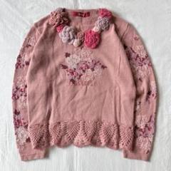 【高級】PINK HOUSE ニット セーター 3D いちご 刺繍 デザイン◎ 2025年最新】PINK HOUSE レディース ニット・セーターの人気